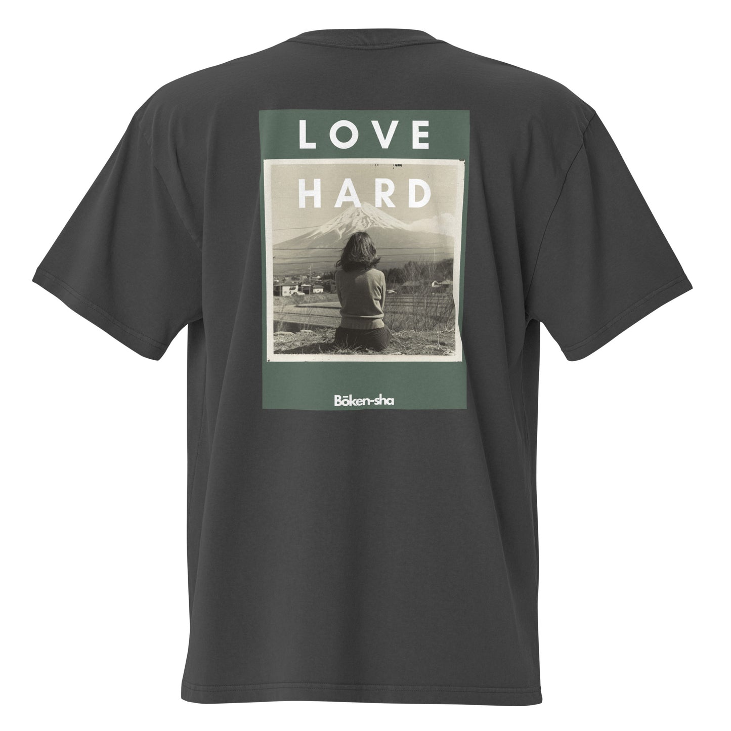 T-shirt oversize délavé Bōken-sha - Love hard