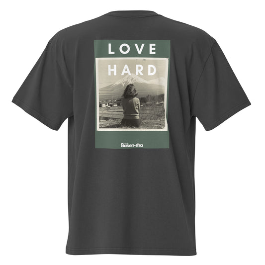 T-shirt oversize délavé Bōken-sha - Love hard
