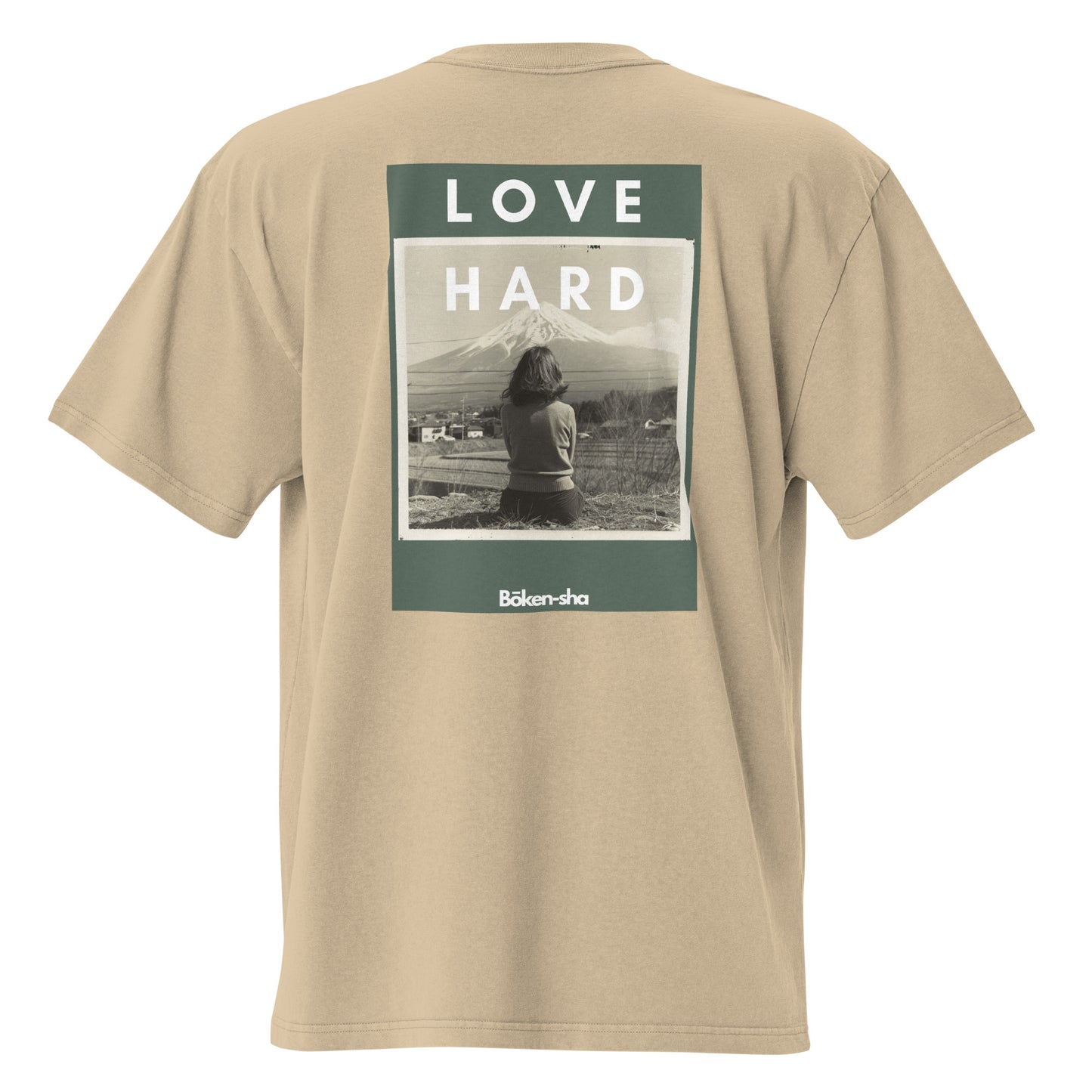 T-shirt oversize délavé Bōken-sha - Love hard