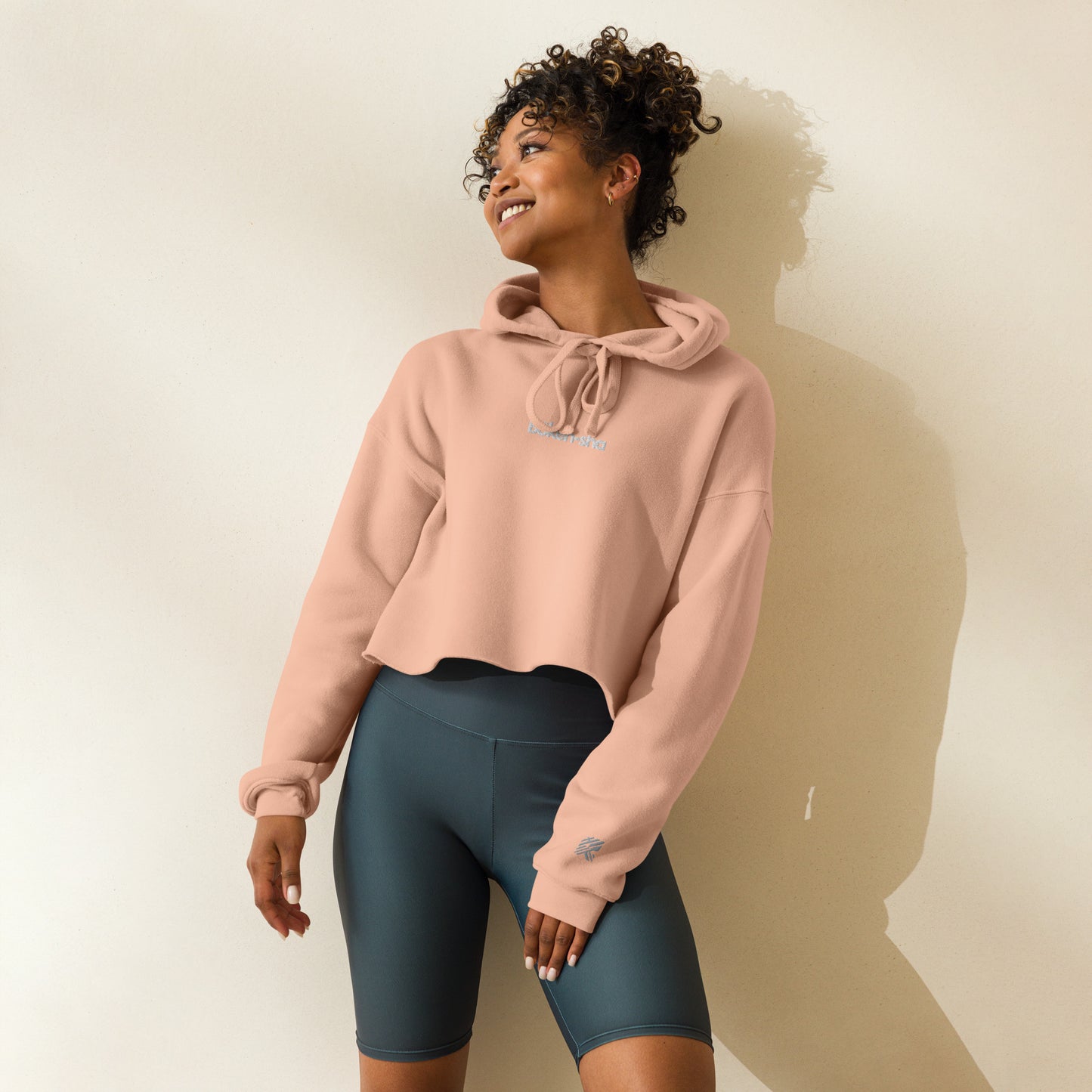 Sweat à Capuche Crop-Top Bōken-sha - Logos brodés.